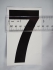 Number "7" - 5 Inch Sticker Decal Vinyl Adhesive Address Numbers Black & White (lot of 1) SALE ITEM MADE IN USA